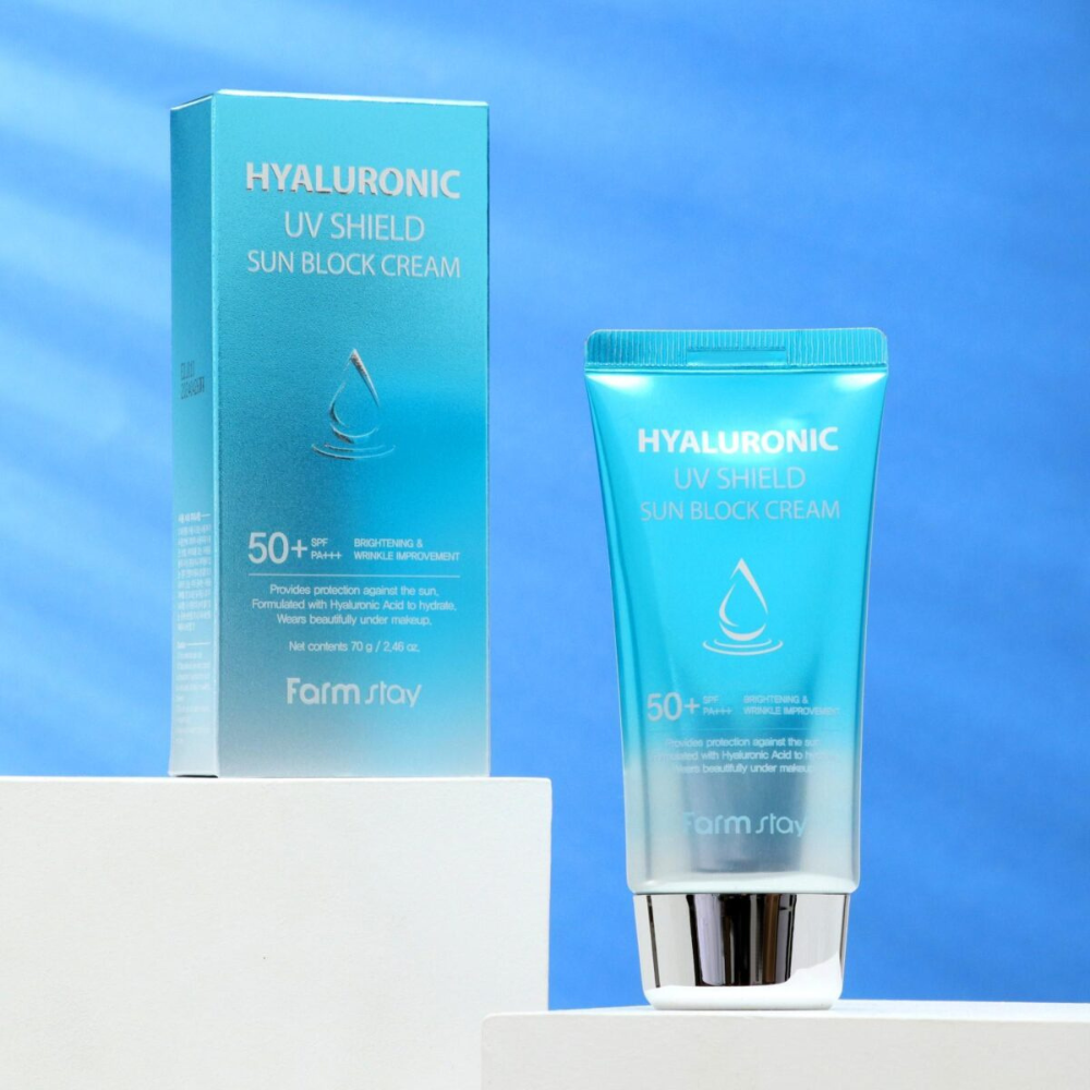 Ingredientes de la crema solar Farm Stay Hyaluronic UV Shield