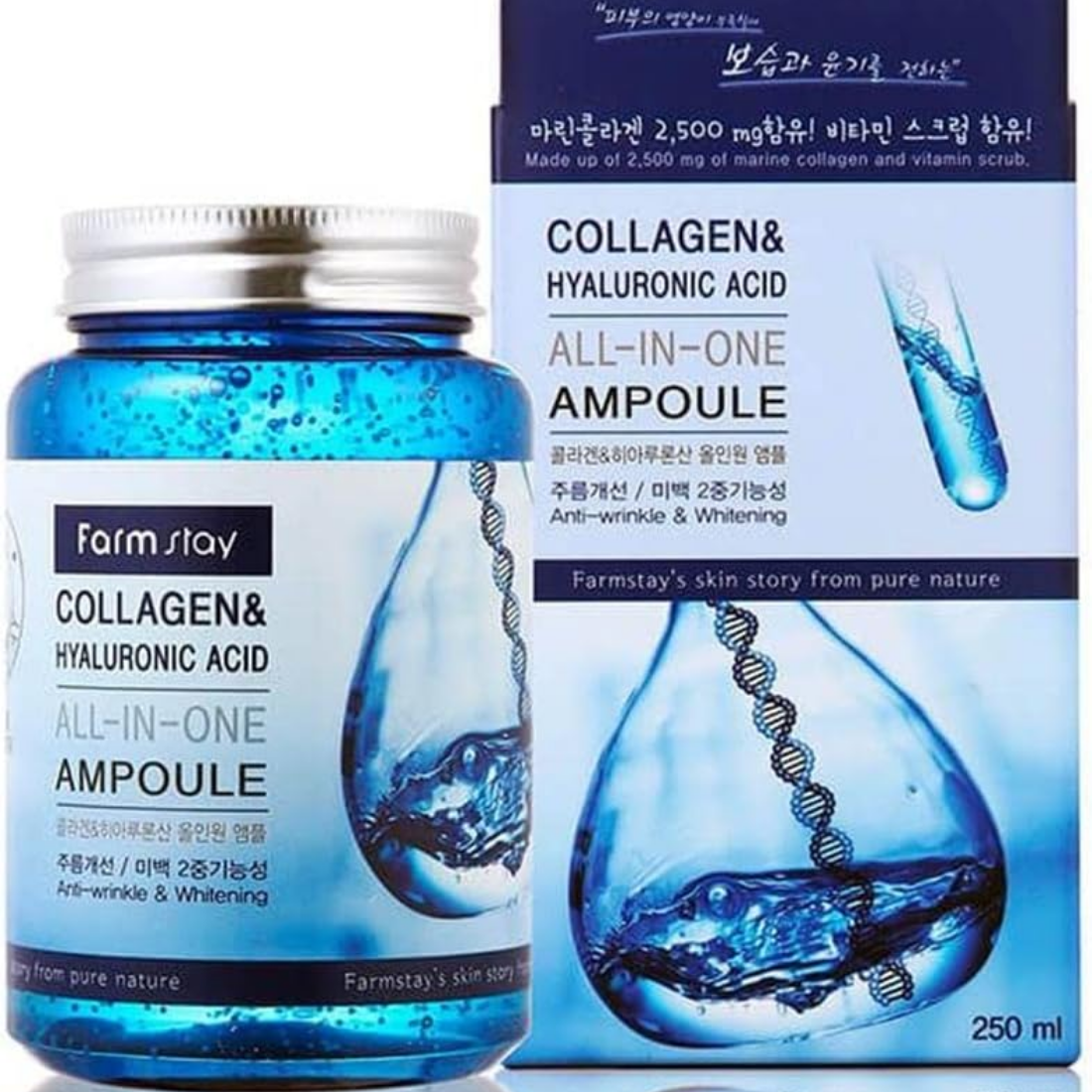 FARM STAY Collagen & Hyaluronic Acid All-In- One Ampoule