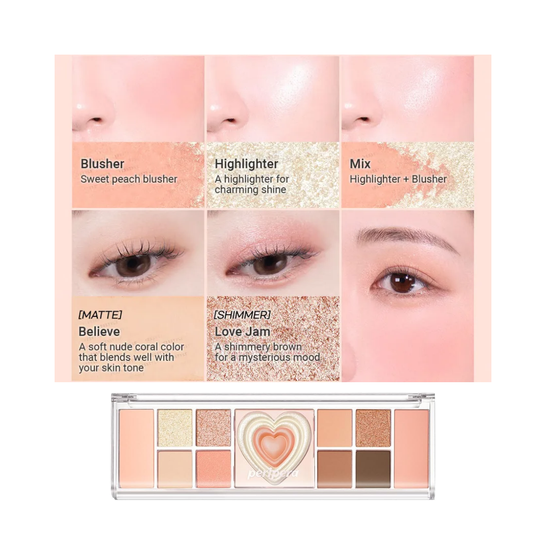 PERIPERA All Take Mood Like Palette Peritage Collection - #02 Peach