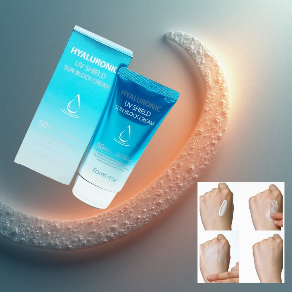 Ingredientes de la crema solar Farm Stay Hyaluronic UV Shield